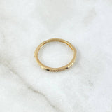 Orion Rail Ring 1.4gr / T6 3/4 / White Zircons 18K Yellow Gold ©