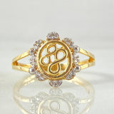 Anillo Doble Infinito Floreado 2.35gr / T6 1/2 / Oro Amarillo 18K