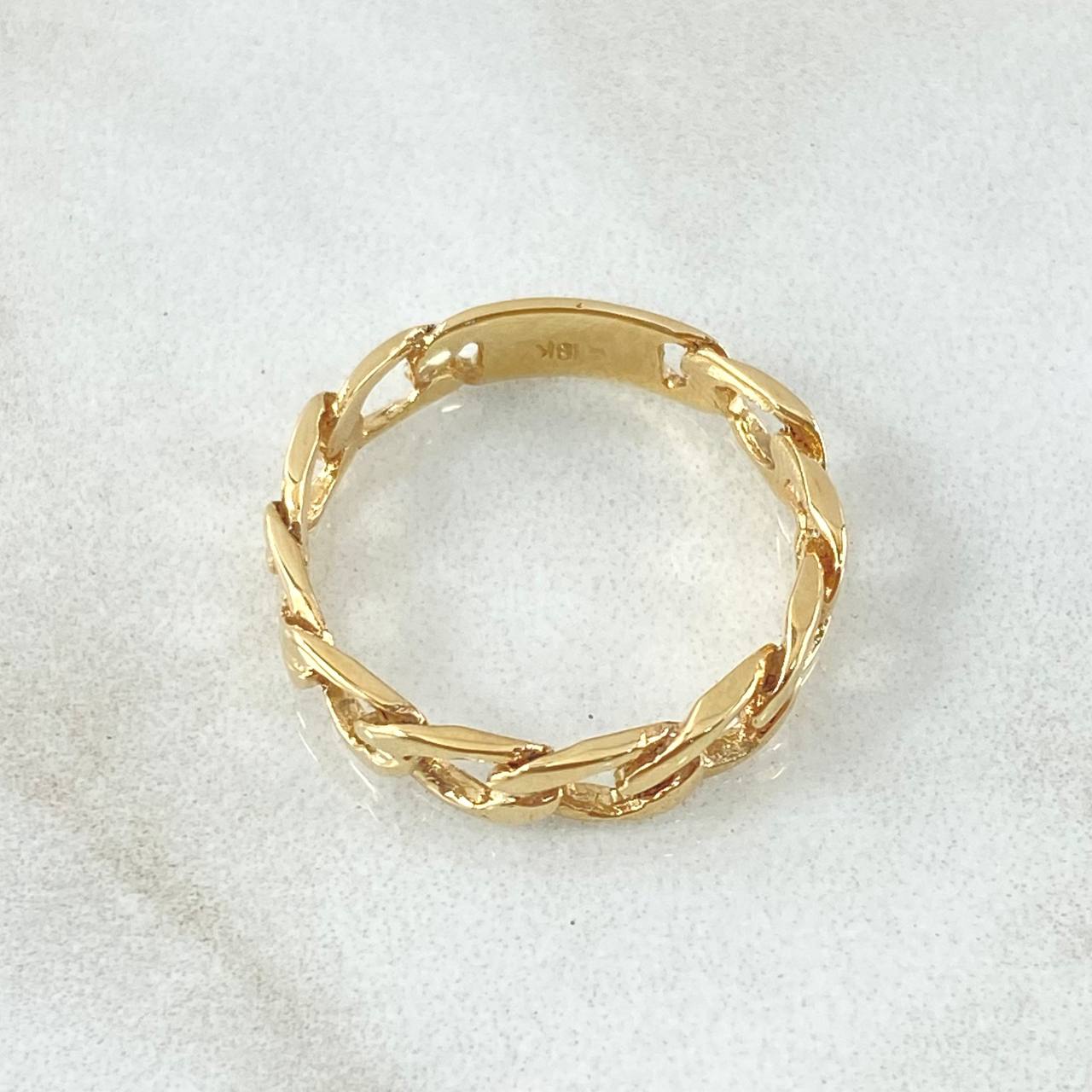 Cuban Ring 2.25gr / Size 6 / 18K Yellow Gold