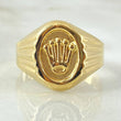 Signet Ring Crown 2.6gr / Size 10 / 18K Yellow Gold ©