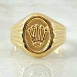 Signet Ring Crown 2.6gr / Size 10 / 18K Yellow Gold ©