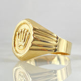 Signet Ring Crown 2.7gr / Size 11 1/4 / 18K Yellow Gold