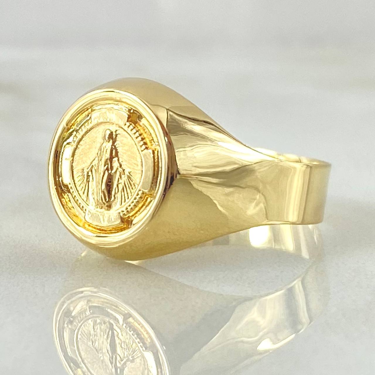Virgin Miraculous Seal Ring 2.5gr / Size 11 / 18K Yellow Gold