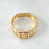 Crown Ring 2.85gr / Size 7 1/2 / 18K Yellow Gold ©