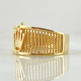 Punctuated Crown Ring 3.55gr / Size 8 / 18K Yellow Gold