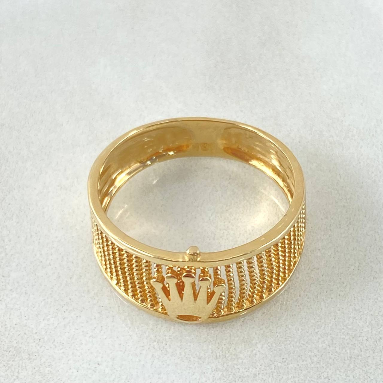 Punctuated Crown Ring 3.55gr / Size 8 / 18K Yellow Gold