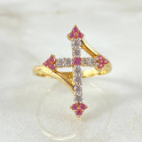 Parallel Cross Ring Dense 2.8gr / Size 6 1/2 / 18K Yellow Gold
