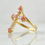 Parallel Cross Ring Dense 2.8gr / Size 6 1/2 / 18K Yellow Gold