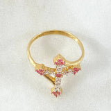 Parallel Cross Ring Dense 2.8gr / Size 6 1/2 / 18K Yellow Gold