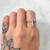 Parallel Cross Ring Dense 2.8gr / Size 6 1/2 / 18K Yellow Gold