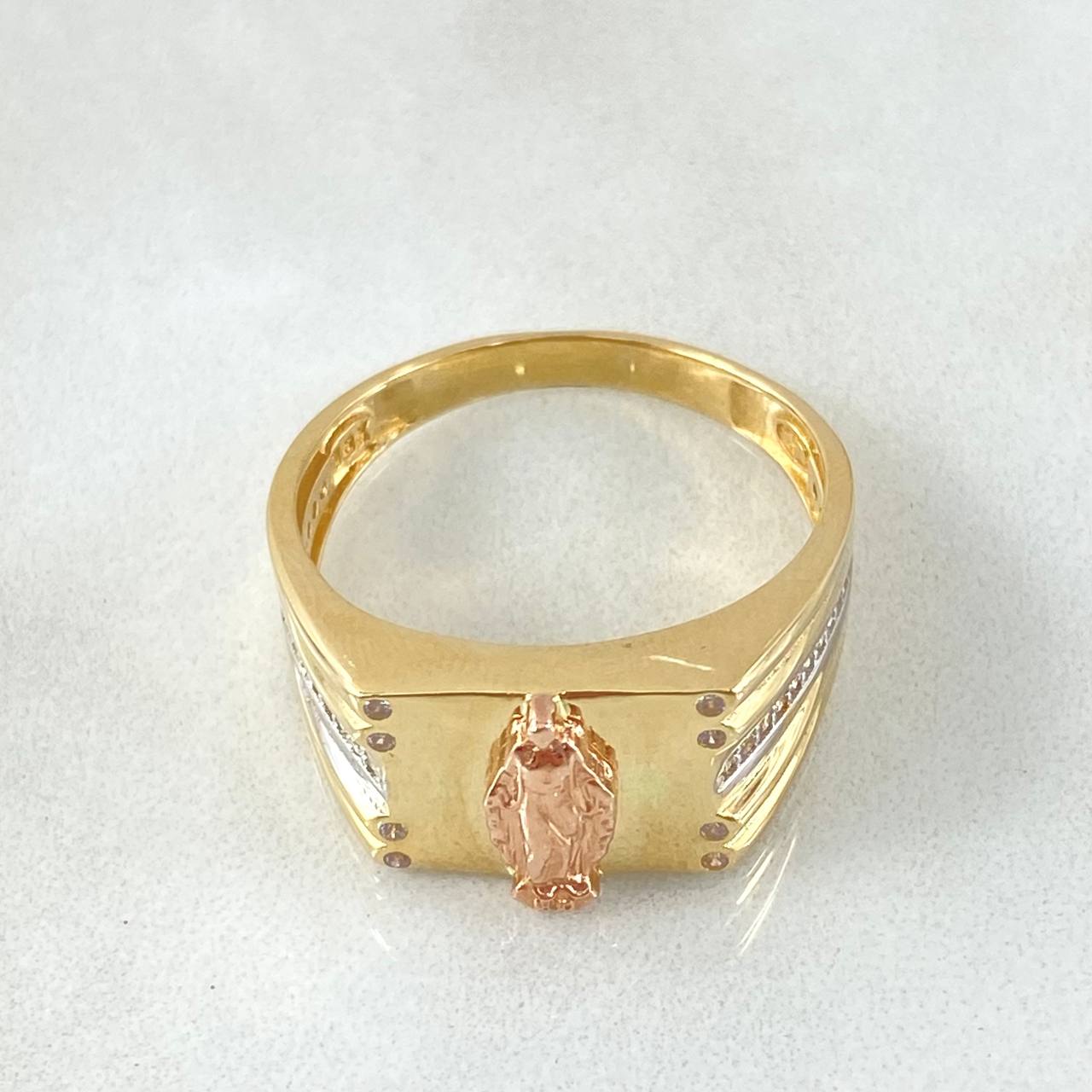 Virgin Milagrosa Ring 5.4gr / Size 10 / Two-tone Yellow and Rose Gold 18K ©