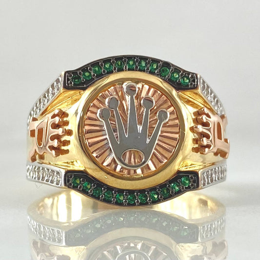 Crown Ring 7.15gr / Size 11 / Three 18K Golds