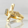 Christ Cross Ring 4.45gr / Size 9 1/4 / 18K Yellow Gold