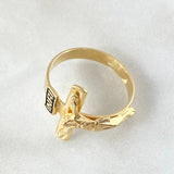 Christ Cross Ring 4.45gr / Size 9 1/4 / 18K Yellow Gold