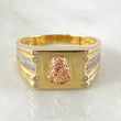 Christ Face Ring 5.2gr / Size 10 / 18K Yellow Gold