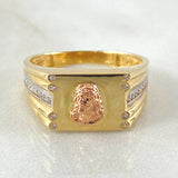 Christ Face Ring 5.2gr / Size 10 / 18K Yellow Gold