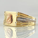 Christ Face Ring 5.2gr / Size 10 / 18K Yellow Gold