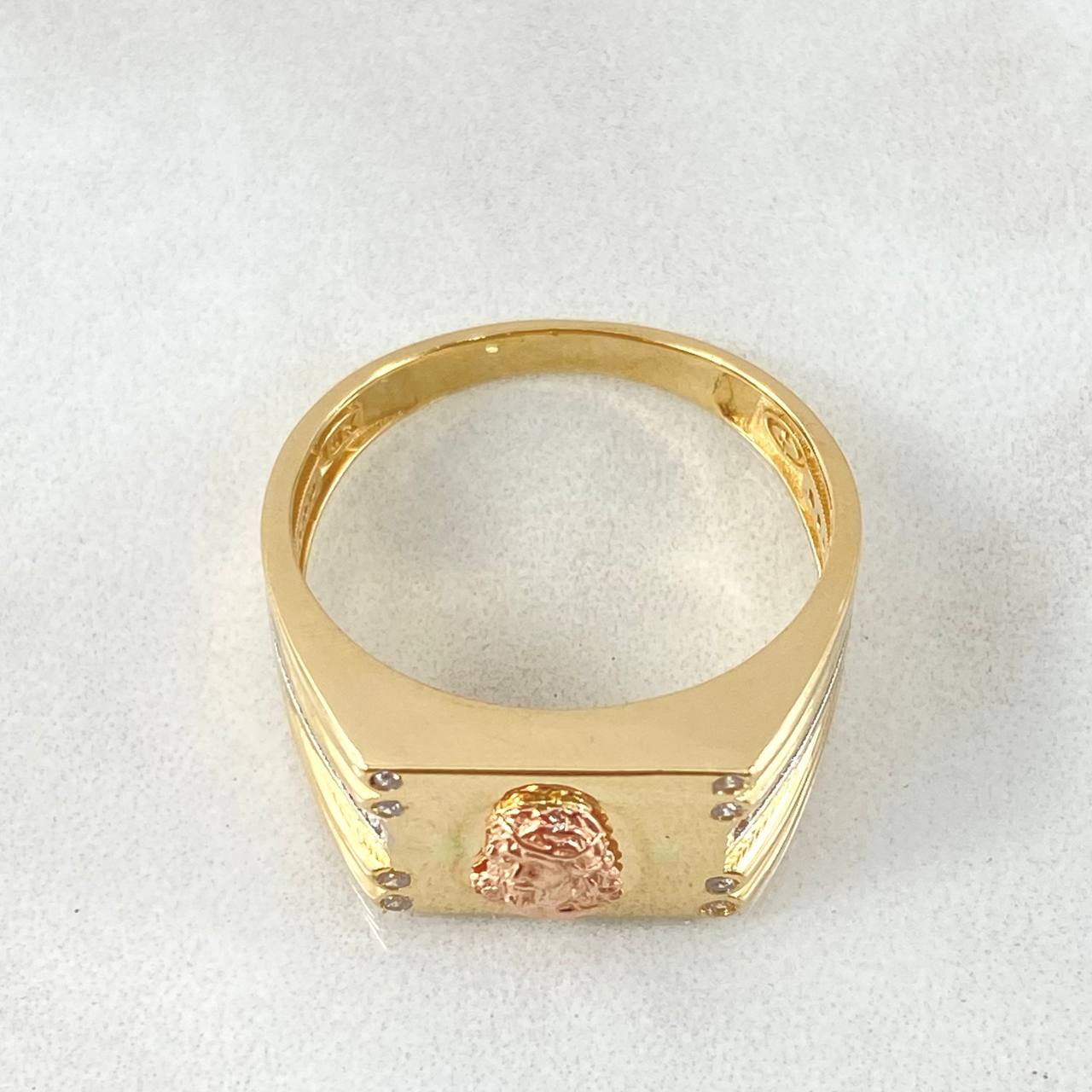 Christ Face Ring 5.2gr / Size 10 / 18K Yellow Gold