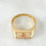 Christ Face Ring 5.2gr / Size 10 / 18K Yellow Gold
