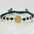 Black Bracelet Charm San Benito 1.3gr / Two Tones Yellow Rose 18K ©