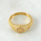 Crown Strap Ring 3.3gr / Size 7 / 18K Yellow Gold