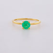 Solitaire Ring Four Prong Emeralds 47pts 1.6g / T6 1/4 Yellow Gold 18K