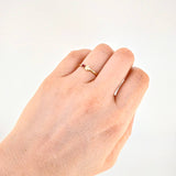 Rectangular Flower Ring Ruby 10pts Diamond 5pts 1.5g / T6 3/4 Yellow Gold 18K