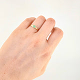 Solitaire Ring Six Prong Emeralds 24pts 1.85g / T6 3/4 Yellow Gold 18K