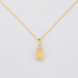 Set Cadena Veneciana + Dije Milagrosa / 1.5g / 18 in Oro Amarillo 18K