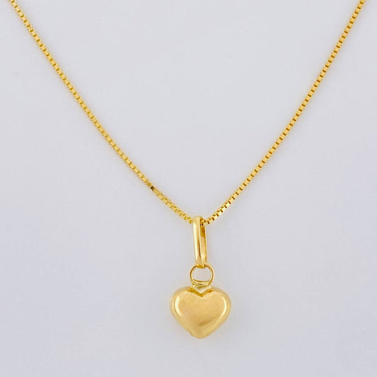 Set Cadena Veneciana + Dije Corazon / 1.25g / 16 in Oro Amarillo 18K