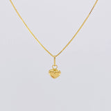 Venetian Chain Set + Heart Pendant / 1.25g / 16 in 18K Yellow Gold