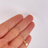 Venetian Chain Set + Heart Pendant / 1.3g / 16 in 18K Yellow Gold