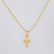 Set Cadena Veneciana + Dije Cruz / 1.4g / 18 in Oro Amarillo 18K