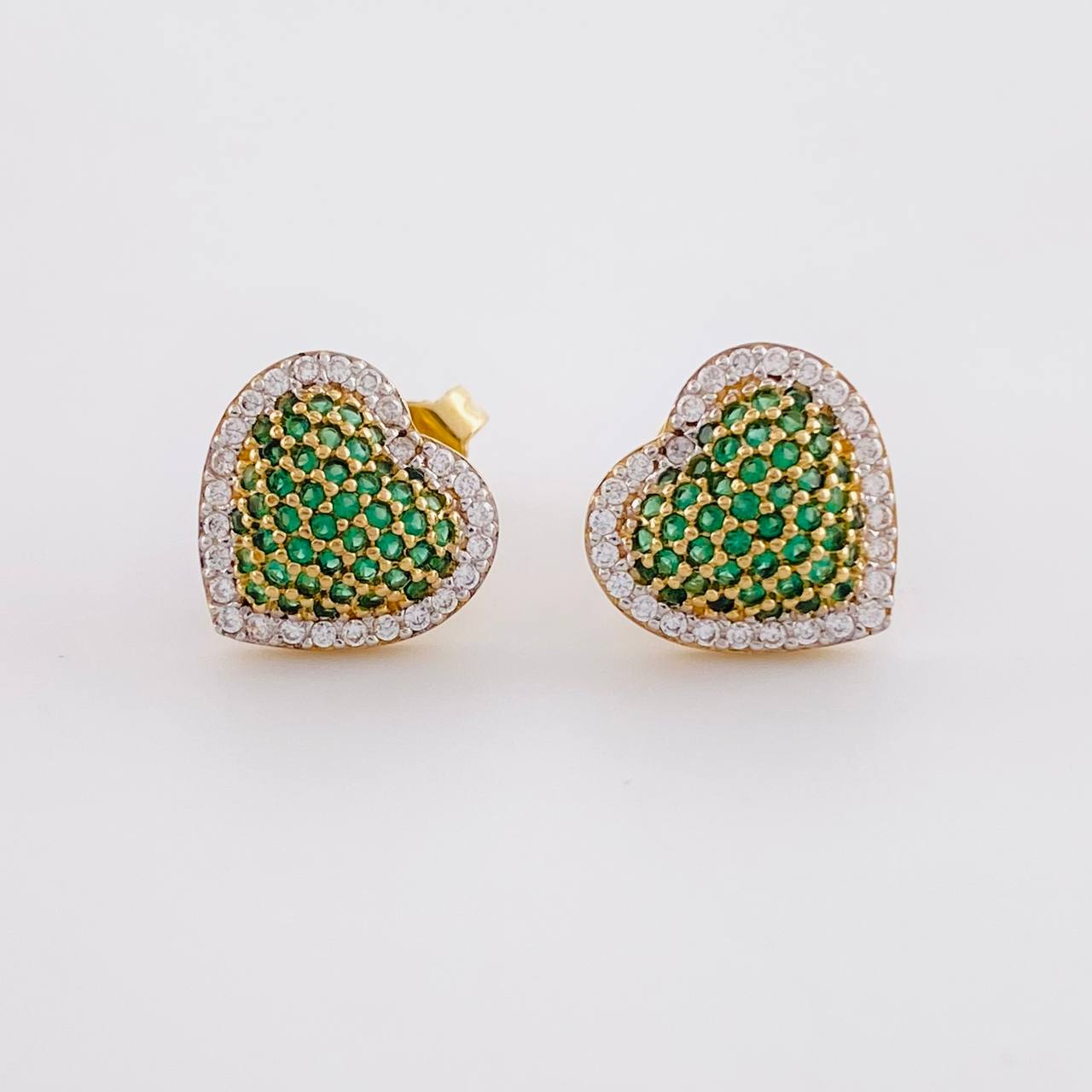 Stud Earrings Heart Dense 3.25g / in / 11.2mm Yellow Gold 18K