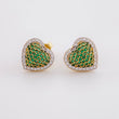 Stud Earrings Heart Dense 3.25g / in / 11.2mm Yellow Gold 18K
