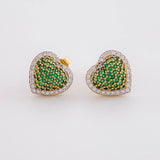 Stud Earrings Heart Dense 3.25g / in / 11.2mm Yellow Gold 18K