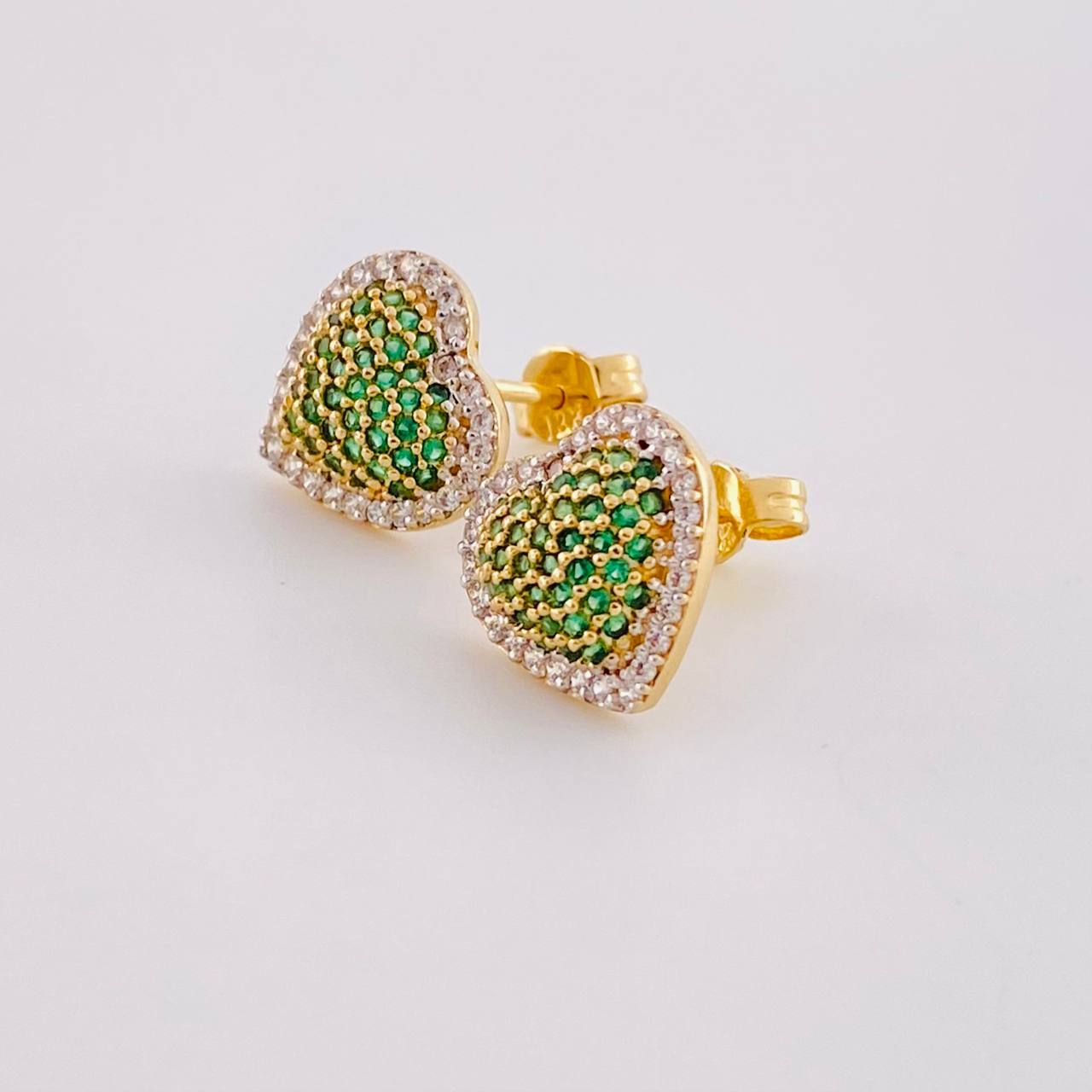 Stud Earrings Heart Dense 3.25g / in / 11.2mm Yellow Gold 18K