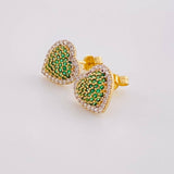 Stud Earrings Heart Dense 3.25g / in / 11.2mm Yellow Gold 18K