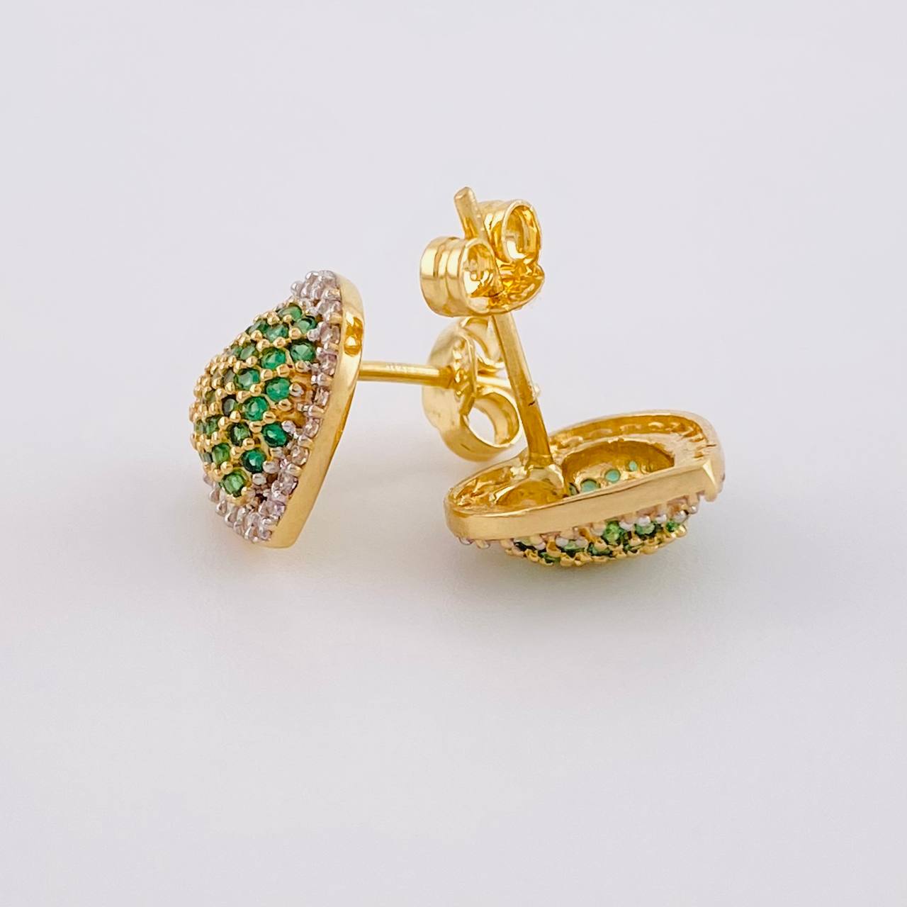 Stud Earrings Heart Dense 3.25g / in / 11.2mm Yellow Gold 18K