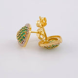 Stud Earrings Heart Dense 3.25g / in / 11.2mm Yellow Gold 18K