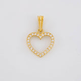 Pendant Heart Silhouette 0.9g / 3/4 in 18K Yellow Gold