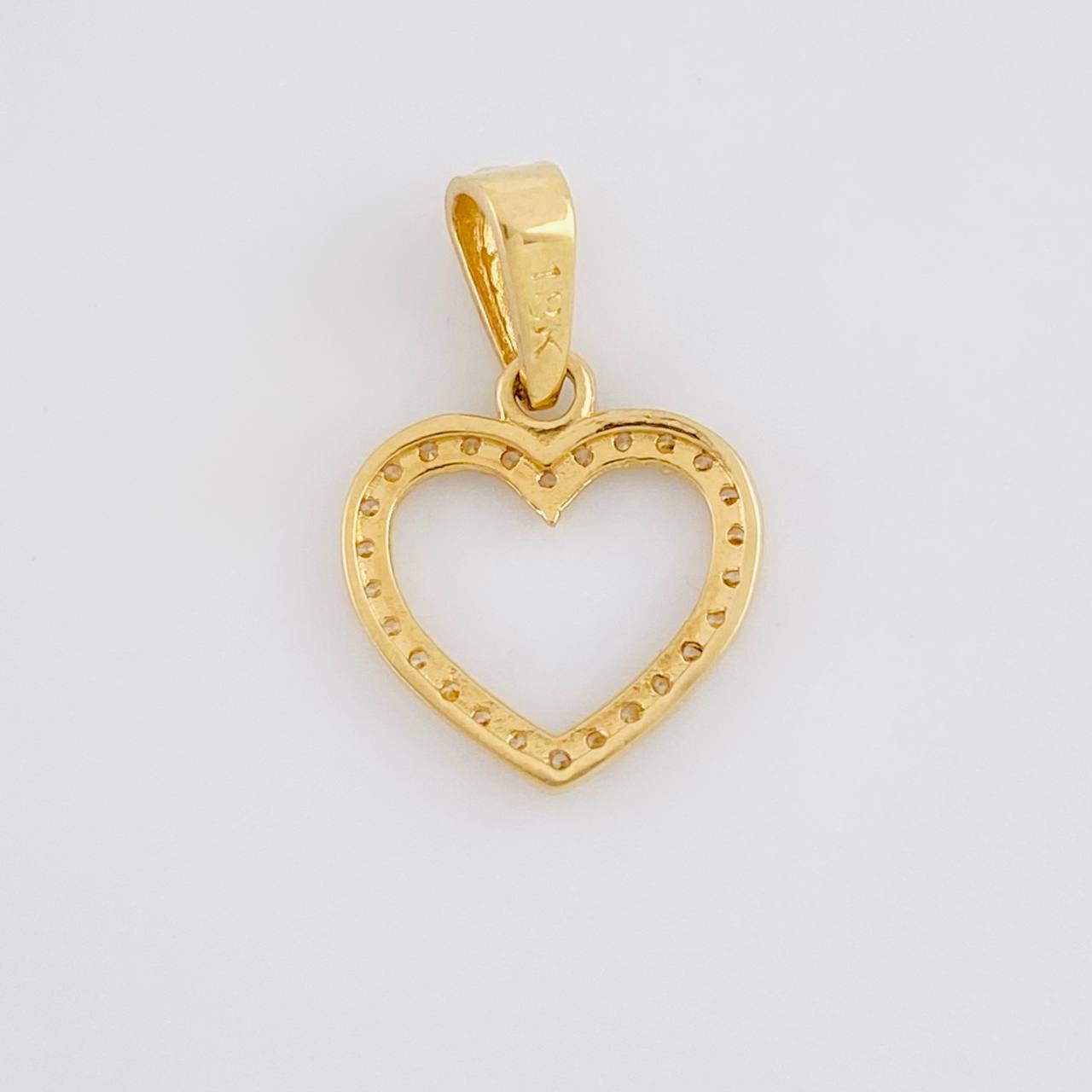 Pendant Heart Silhouette 0.9g / 3/4 in 18K Yellow Gold