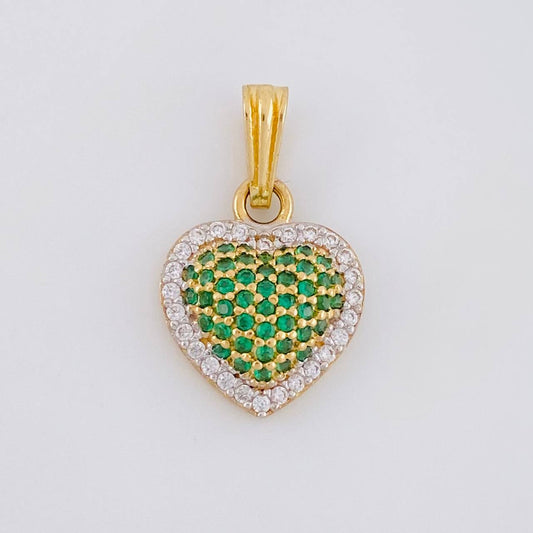 Dije Corazón Tupido 1.7g / 3/4 in Oro Amarillo 18K