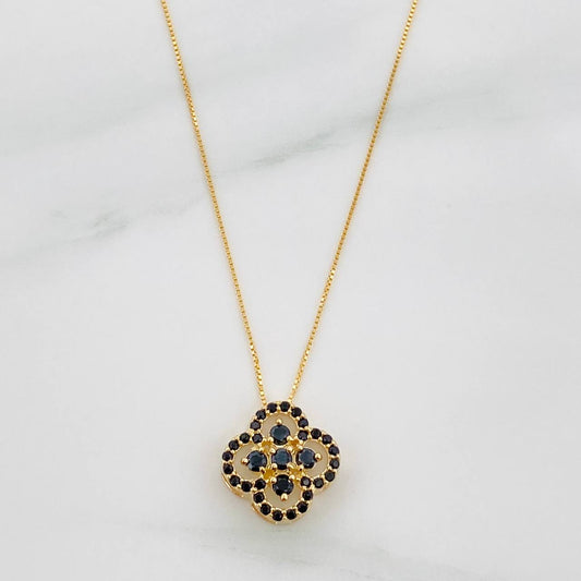 Venetian Chain Set + Clover Pendant / 2.4 g / 18K Yellow Gold