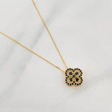 Set Venetian Chain + Clover Pendant / 2.4g / 18 in Yellow Gold 18K