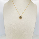 Set Venetian Chain + Clover Pendant / 2.4g / 18 in Yellow Gold 18K