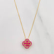 Set Venetian Chain + Clover Pendant / 2.45 g / 17 3/4 in 18K Yellow Gold