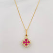 Set Cadena Veneciana + Dije Trebol / 2.15 g / 17 3/4 in Oro Amarillo 18K