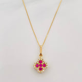 Set Cadena Veneciana + Dije Trebol / 2.1 g / 17 3/4 in Oro Amarillo 18K