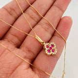 Set Cadena Veneciana + Dije Trebol / 2.1 g / 17 3/4 in Oro Amarillo 18K